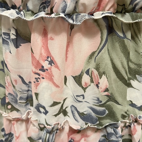 108. Round Neck Spaghetti Straps Floral Skater Minidress - Picture 9 of 14